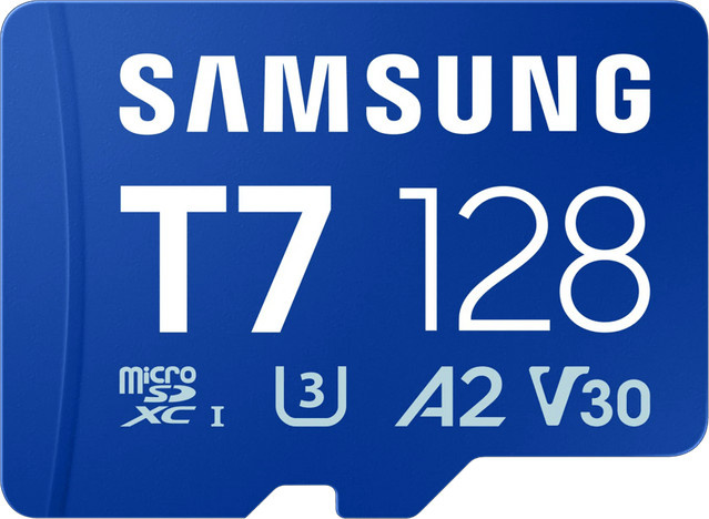 Samsung microSDXC Speicherkarte T7 128GB Blau - Bild 1
