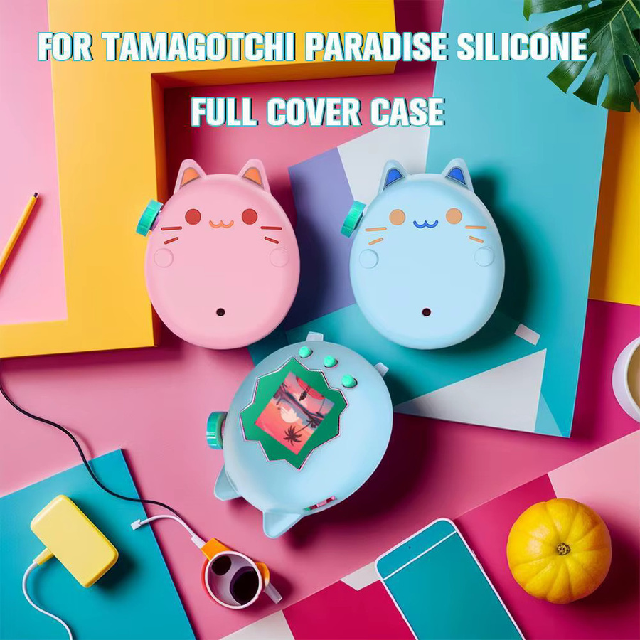 Bandai Tamagotchi Paradise Silikonhülle als stoßfeste Ganzkörper-Schutzhülle im Retro-Design - Bild 2