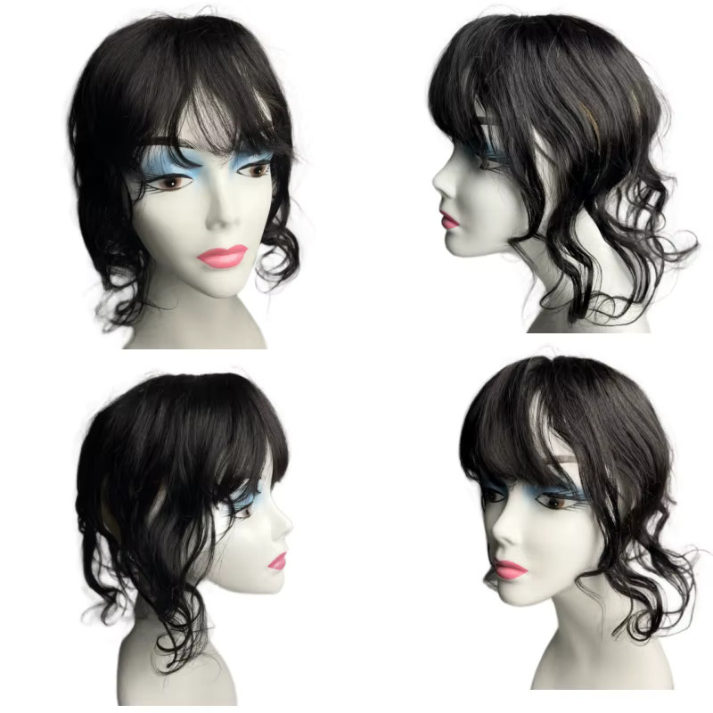 Satifresion Haaraufsatz, 35 cm, lockig, 100 % brasilianisches Echthaar, Damen - Bild 2