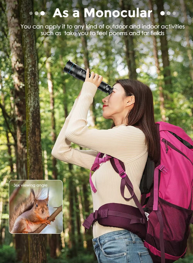 Apexel 36x Tele-Zoomobjektiv mit Universal-Clip aus Metall für iPhone und Samsung in Schwarz - Bild 6