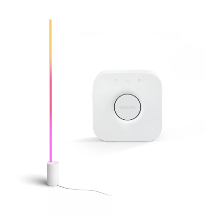 Philips Hue Gradient Signe Stehleuchte Set in Weiß mit Bridge und Fernbedienung, Mehrfarbig (RGBIC) - Bild 1