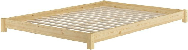 Erst-Holz Flaches Futon-Doppelbett Bodenbett aus Kiefer Massivholz Modell 51 inkl. Rollrost B/T/H: 160 x 200 x 17 cm - Bild 1