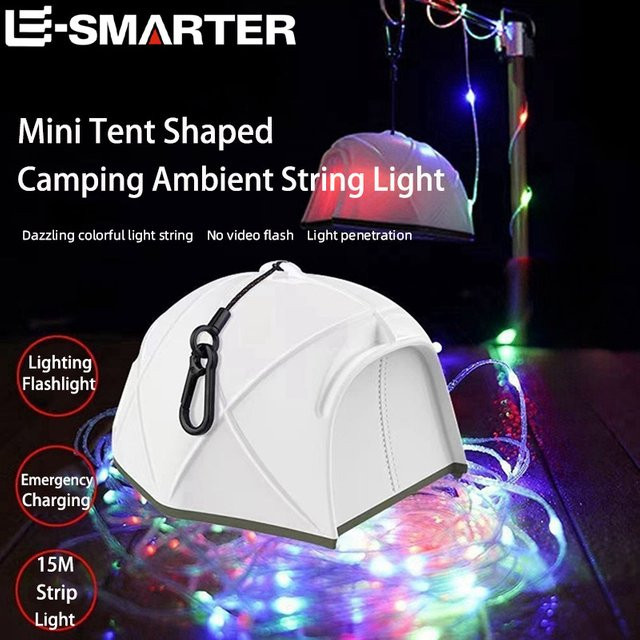 ESMARTER RGB LED Camping Laterne Multicolour USB Aufladbar für Outdoor und Garten - Bild 1