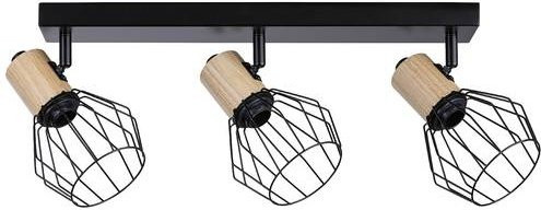 Paulmann Lanka 66768 Wandstrahler aus Metall und Holz in Schwarz und Hellholz mit E14 Fassung - Bild 1