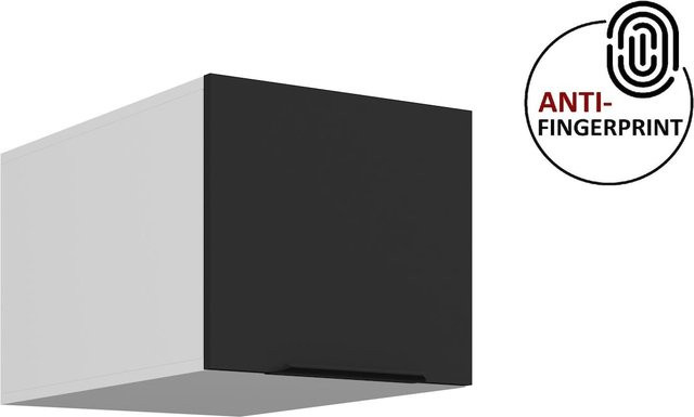 Küchen Aufsatzschrank ARIA Schwarz matt Wandmontage Breite: 40 cm - Bild 1