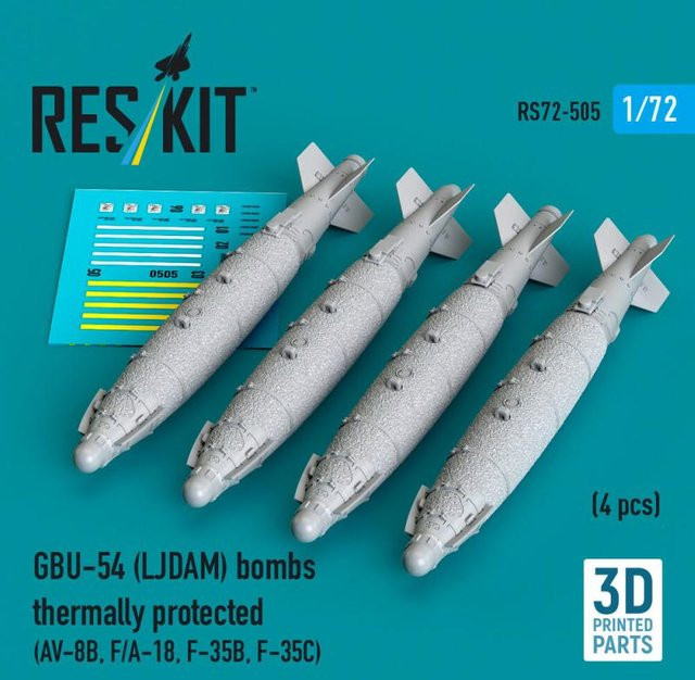 ResKit Models GBU-54 (LJDAM) Bombs, 3D Printed, 4-teiliges Set - Bild 1
