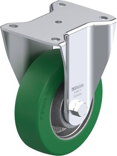 Blickle BH-GST 150K Bockrolle aus verzinktem Stahl in Silber mit 150 mm Rad-Durchmesser und einer Tragfähigkeit von max. 570 kg - Bild 1
