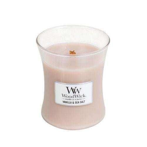 Woodwick Duftkerze Vanilla & Meersalz mit Jasmin aus Sojawachs - Bild 1