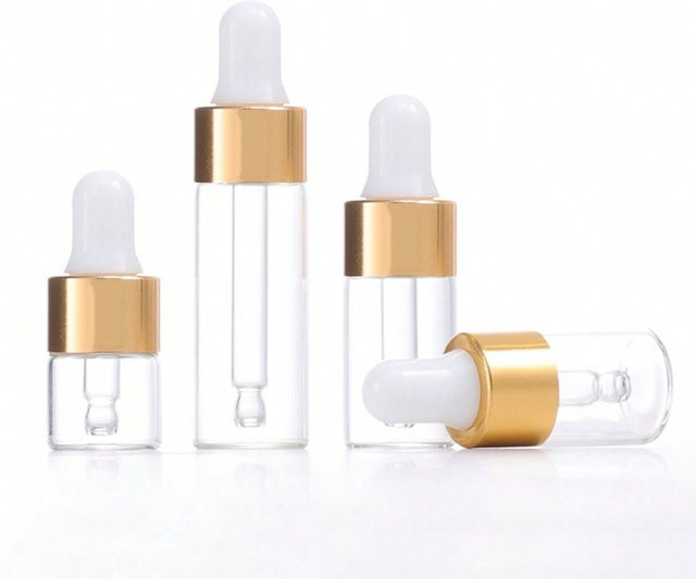 StarDu Packing Glas-Tropfflaschen, transparent, 1-5 ml, 10 Stück - Bild 1