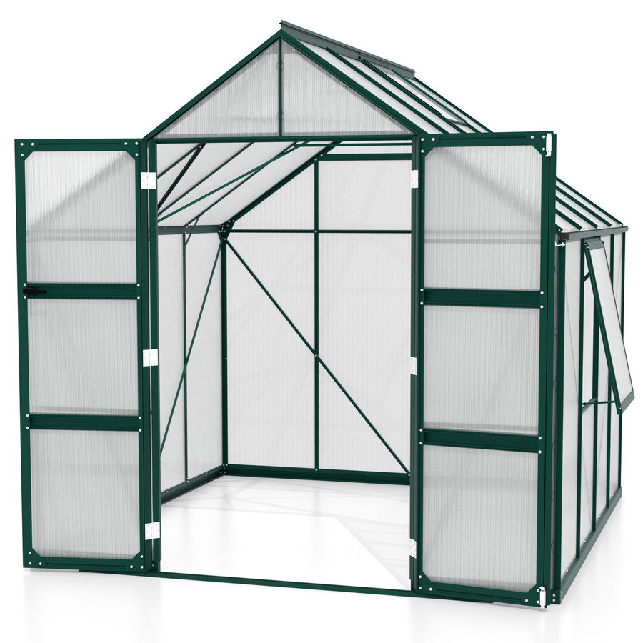 Vitavia Gewächshaus Olymp 6700 in Smaragd mit Polycarbonat-Platten und Fundamentrahmen - Bild 2