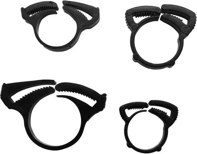 200 Stück Schlauchschellen Set für Gartenbewässerung in Schwarz, verschiedene Größen DN16 bis DN25 - Bild 1