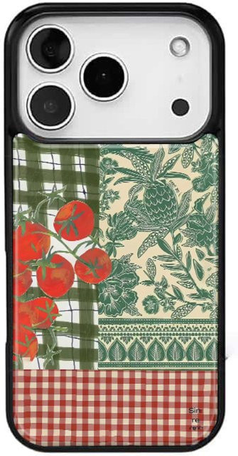 DecoPhone AIR PLUS Handyhülle mit Tomaten- und Pflanzengitter-Design aus Epoxidharz und TPU für iPhone 11 bis iPhone 17 Pro Max, mehrfarbig - Bild 1