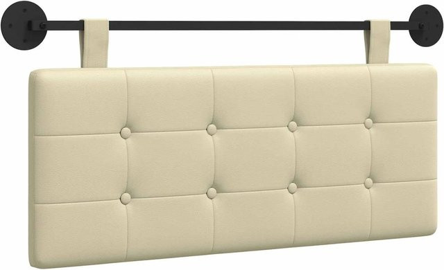 vidaXL Wandmontiertes Polsterpaneel aus Kunstleder in Beige mit geometrischem Design, B/H: 110 x 55 cm - Bild 1