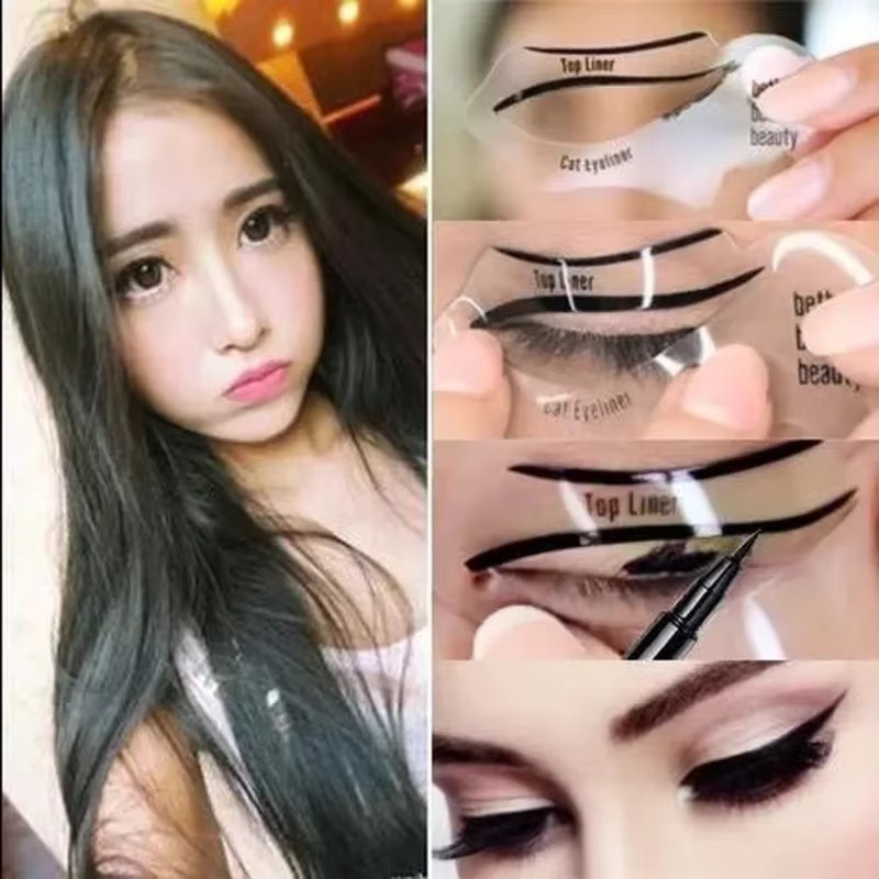 Eyeliner-Schablonen für geflügelte Eyeliner und Augenbrauen, Unisex - Bild 2