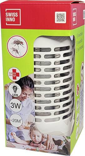 Swissinno UV-Insektenfänger LED-Licht mit Stromgitter, 3W, Weiß, Durchmesser: 10 cm, Höhe: 22,5 cm - Bild 1