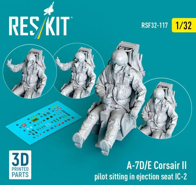 ResKit Models A-7D/E Corsair II - Pilot sitting in ejection seat IC-2, 1:32 - Bild 1
