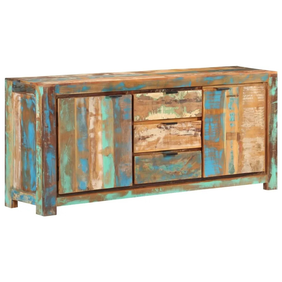 vidaXL Sideboard aus Massivholz in Multicolour, B/T/H: 175 x 40 x 75 cm - Bild 2