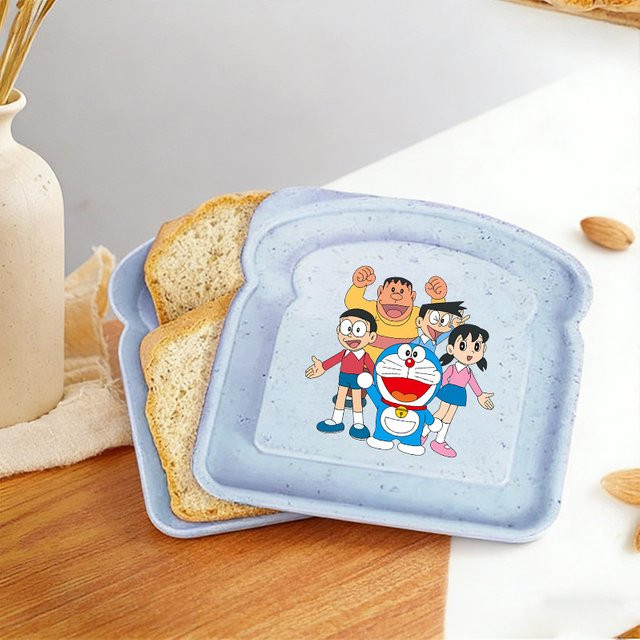 Bandai Doraemon Sandwich-Behälter Lunchbox in Blau aus Kunststoff für Büro und Schule - Bild 1