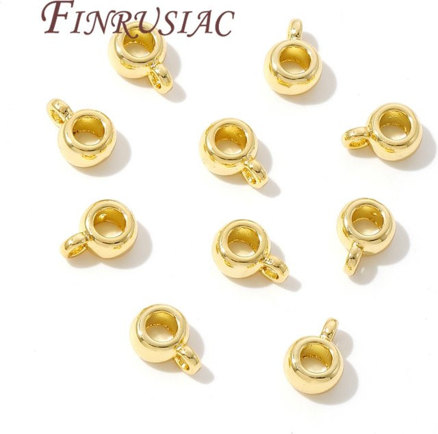 FINRUSIAC Anhängerbügel, 18K vergoldet, Gold, Charms-Verbinder - Bild 1