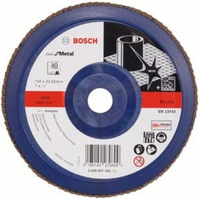 Bosch Fächerschleifscheibe X571 Best for Metal, blau, Durchmesser: 180 mm, Bohrung: 22,23 mm - Bild 1
