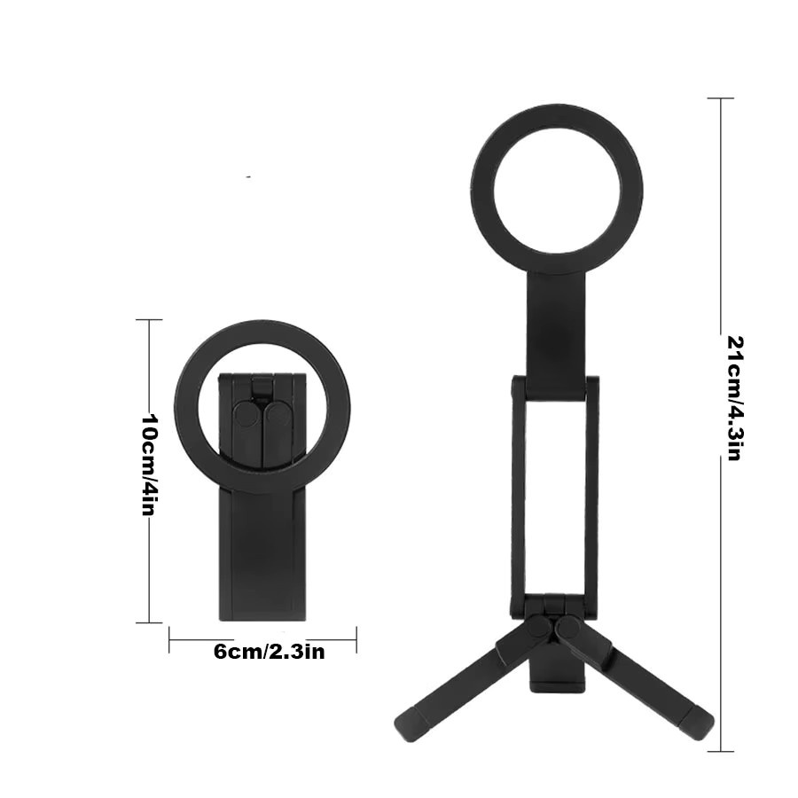 DUTRIEUX Magnetischer Telefonstativständer für iPhone, Doppelt faltbares Mini-Smartphone-Stativ aus ABS-Material - Bild 2