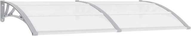 vidaXL Türvordach aus Polycarbonat in Grau und Transparent, B x T: 200 x 75 cm - Bild 1