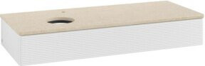 V&B Waschtischunterschrank Antao mit Frontstruktur und Beleuchtung, Farbe: Weiß, B/T/H: 120 x 50 x 19 cm - Bild 1