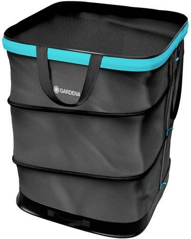 Gardena PopUp Gartenabfallsack Größe M in Schwarz/Türkis mit 127 l Volumen - Bild 1