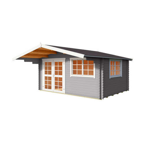 Mr. GARDENER Gartenhaus England aus Holz in Grau, B/H/T: 424,6 x 245 x 445 cm - Bild 2