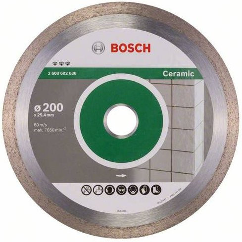Bosch Diamanttrennscheibe Best for Ceramic Durchmesser: 200 mm, B/T/H: 200 x 25,4 x 2,2 x 10 mm - Bild 1