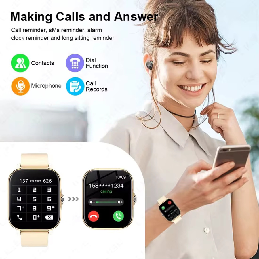 Ola Esporte Smartwatch, Grau, Silikon, Bluetooth, Schrittzähler - Bild 2