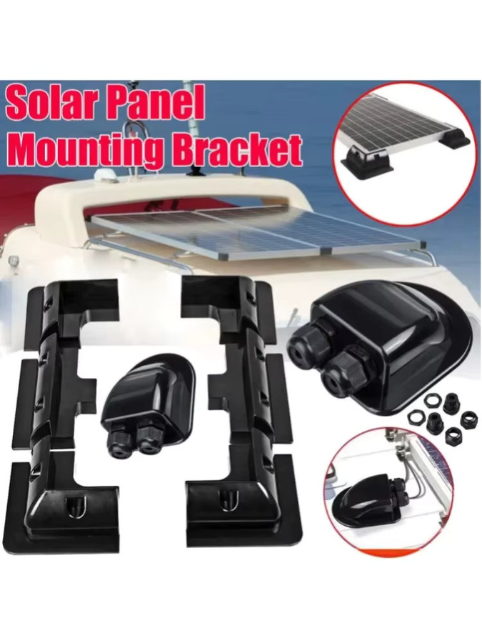Solarmodul-Montagehalterung Eckset für Wohnwagen in Schwarz mit UV-Schutz - Bild 9