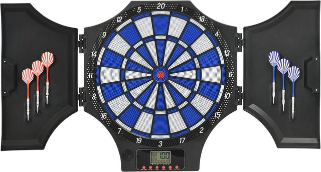 SPORTNOW Elektronische Dartscheibe Dartboard, mit 12 Dartpfeilen und Ersatzspitzen, Dartautomat mit LCD-Anzeige, für 8 Spieler - Bild 1