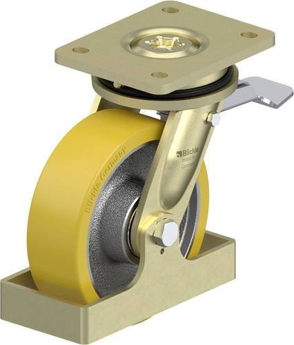 Blickle LS-GTH 160K-ST-FS Schwerlast-Lenkrolle aus Stahl und Kunststoff, Farbe: Silber, Rad-Durchmesser: 160 mm, Tragfähigkeit: 800 kg - Bild 1