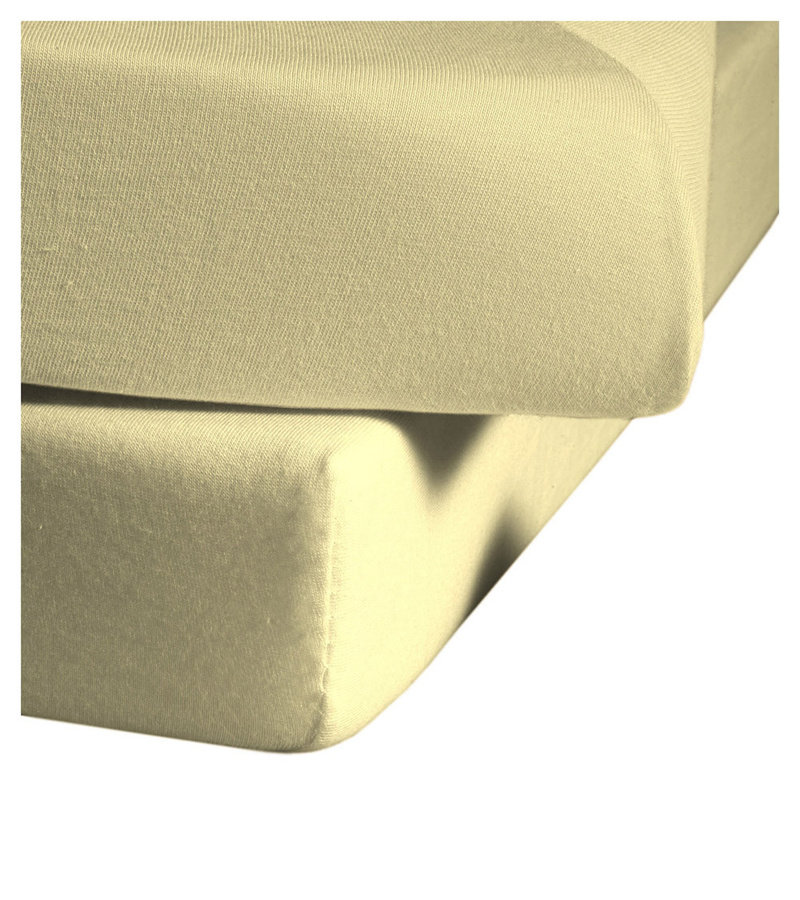 Fleuresse Fein-Jersey Spannbetttuch aus Jersey in Champagner, B/T: 180 x 200 cm - Bild 1