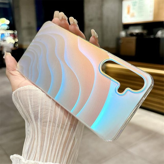 Handyhülle mit buntem Wellenmuster für Samsung Galaxy S25 S24 S23 S22 S21 Plus Note20 Ultra S20 FE A16 A06 A55 A54 A35 A34 A25 A24 A15 14 Multicolor - Bild 1
