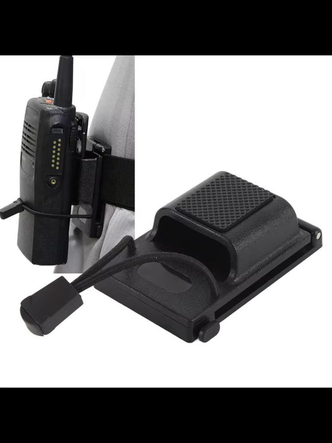 Sicherer 2-Wege-Radio-Holster aus rutschfestem ABS in Schwarz für den Gürtel - Bild 6