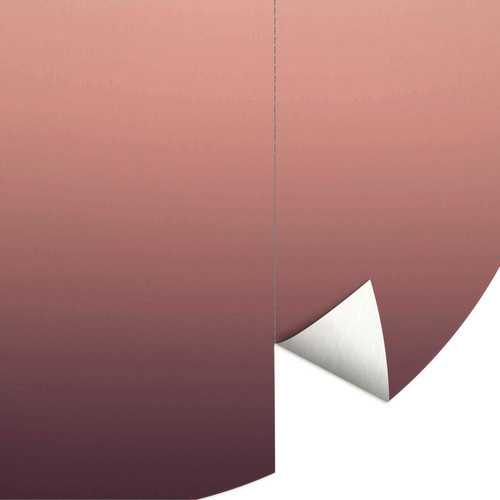 K&L Wall Art Vliestapete Runde Vliestapete mit abstraktem Ombre Farbverlauf in Rosa und Pink, mehrfarbig und matt - Bild 2