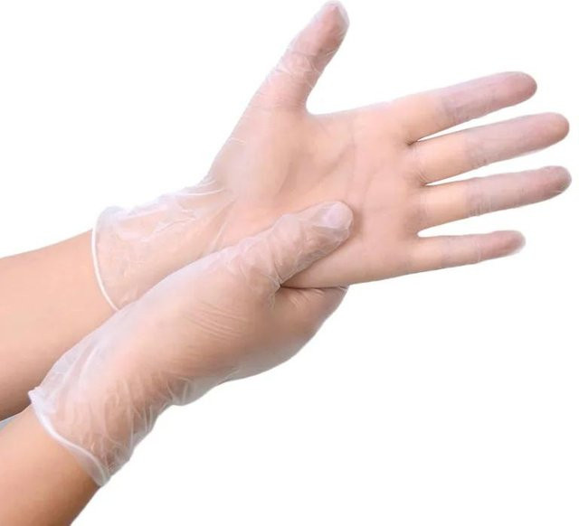 WTEMPO Einweg-Latexhandschuhe multifunktional, lebensmittelecht, XL, transparent, 100 Stück - Bild 1