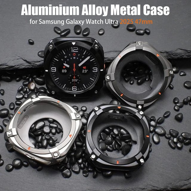 Samsung Uhrengehäuseabdeckung Aluminiumlegierung, 47 mm, Schwarz Weiß, Unisex - Bild 1