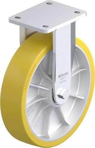 Blickle Schwerlast-Bockrolle BO-ALTH 252K in Silber und Gelb mit 250 mm Rad-Durchmesser und 1200 kg Tragfähigkeit - Bild 1