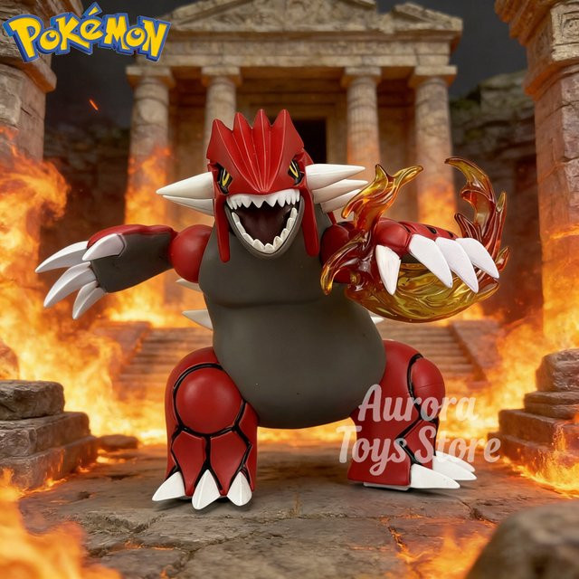 Bandai Pokemon Groudon Actionfigur aus PVC in Rot, 13 cm Höhe - Bild 1