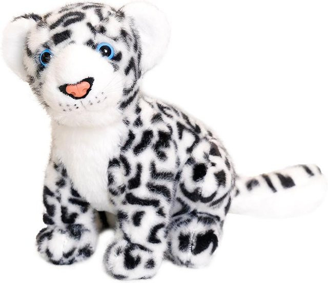 Schneeleopard Plüschtier, Simulation Tierpuppe, weiß, ab 14 Jahren - Bild 1
