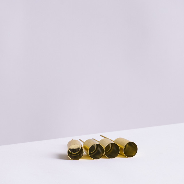 4er Set Stabkerzenhalter von BLUME2000 in Gold mit modernem Design aus Metall - Bild 1