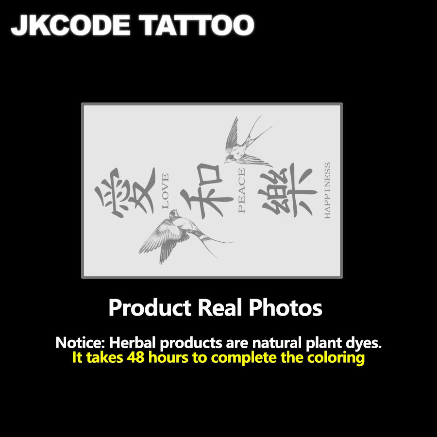 JKCODE TATTOO Temporäre Tattoo-Aufkleber, Unisex - Bild 4
