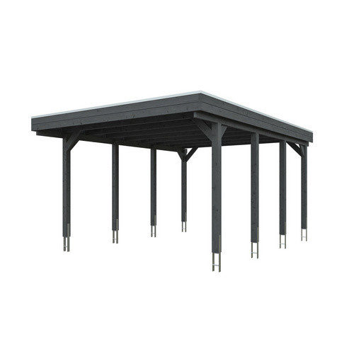 SKANHOLZ Carport Friesland aus Fichte mit Stahl-Dachplatten in Schiefergrau, B: 402 cm, T: 555 cm, H: 239 cm - Bild 3