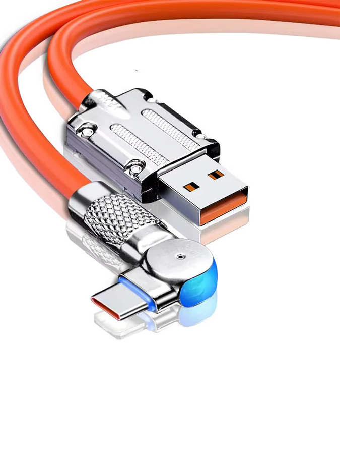 NNBILI 120W USB-C Schnellladekabel mit 180 Grad Rotations-Winkel für Gaming, kompatibel mit Xiaomi Redmi und Honor Handys - Bild 5