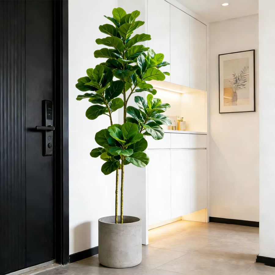 Künstliche Ficus-lyrate-Pflanze von Kmitang in Grün, Höhe: 64 bis 122 cm - Bild 3