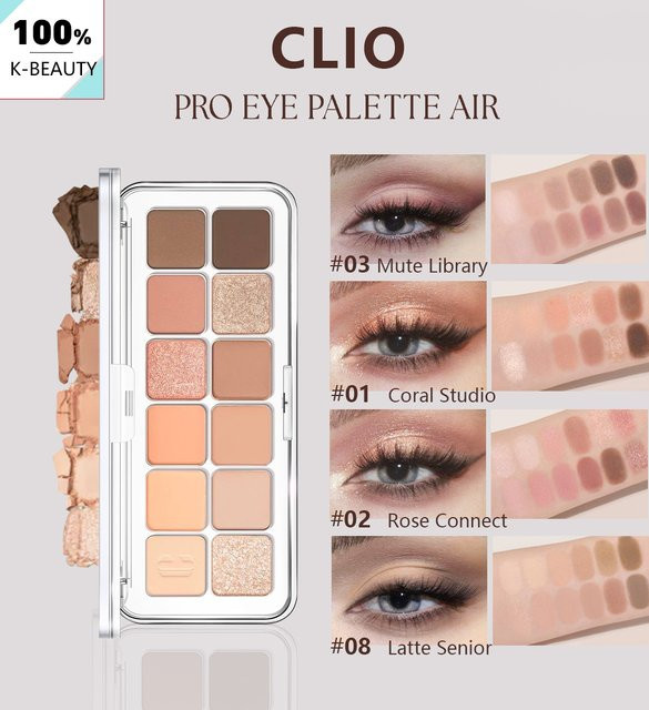 CLIO Pro Augenpalette Air, 01 Coral Studio, Puder - Bild 1