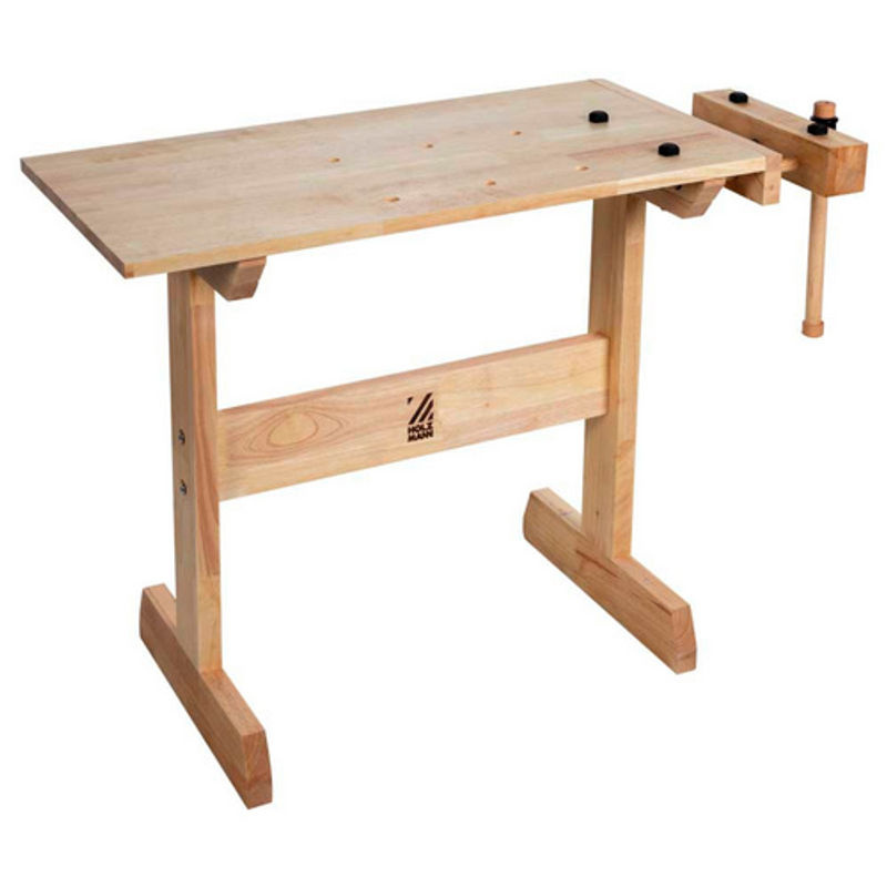 Holzmann-Maschinen Kinder-Werkbank WB80MICRO aus Holz mit Schraubstock, braun - Bild 2